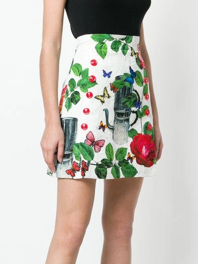 Shop Dolce & Gabbana Coffeepot Print Mini Skirt