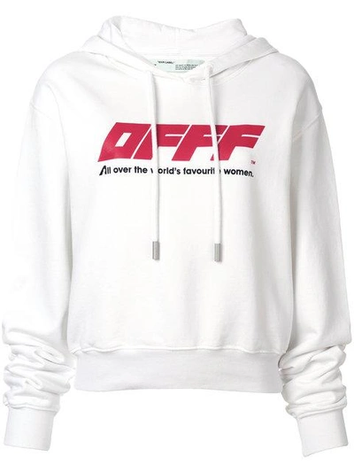 Shop Off-white Offf Print Hoodie