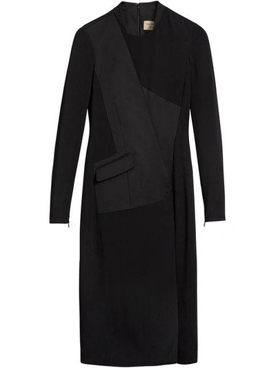 Shop Burberry Tailored Long-sleeved Dress