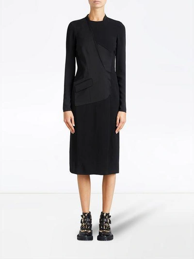 Shop Burberry Tailored Long-sleeved Dress