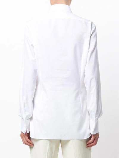 Shop Tom Ford Pleated Placket Shirt In White