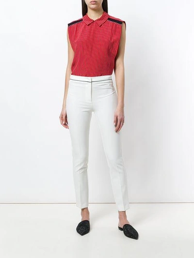 Shop Blumarine Cropped Tailored Trousers