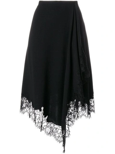 Shop Givenchy Lace Trim Handkerchief Skirt