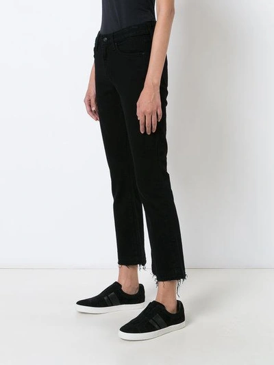 Shop Derek Lam 10 Crosby Gia Mid-rise Cropped Flare In Black
