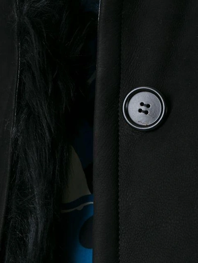Shop Marni Shearling Boxy Jacket - Black