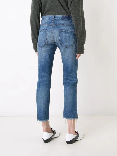 Shop Nili Lotan Cropped Jeans In Blue