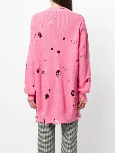 oversize holey knitted jumper