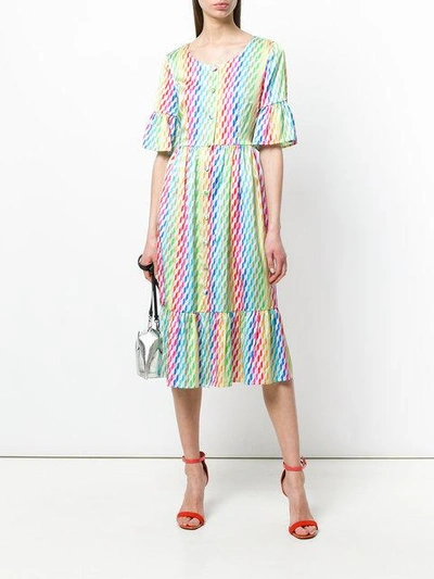 Shop Ultràchic Striped Shirt Dress In Multicolour