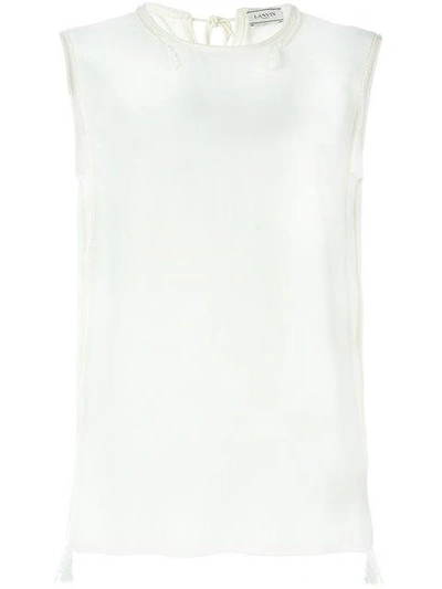 Shop Lanvin Sleeveless Top - Neutrals