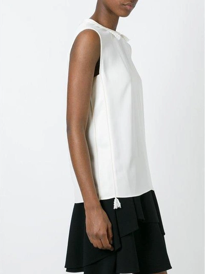 Shop Lanvin Sleeveless Top - Neutrals