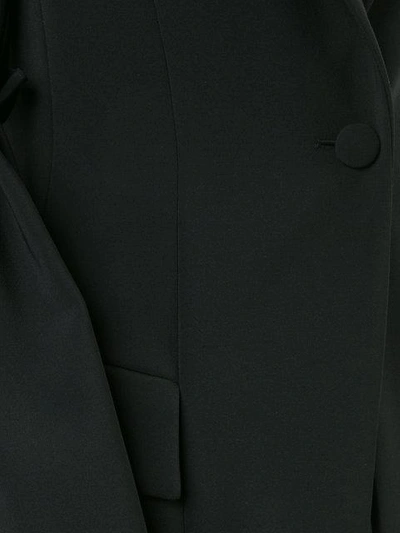 Shop Christian Siriano Flared Sleeve Blazer In Black