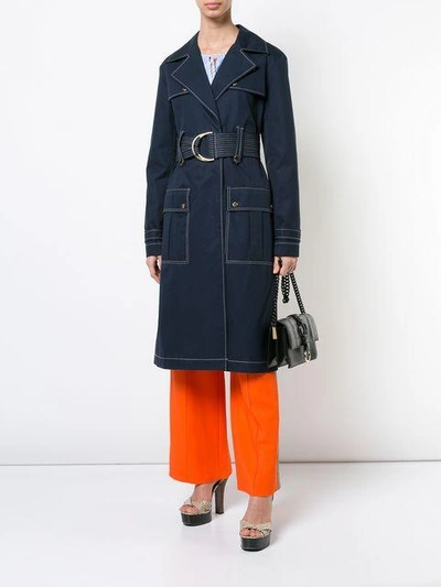 Shop Diane Von Furstenberg Belted Trench Coat