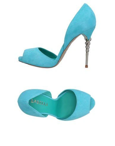 Shop Le Silla Pump In Turquoise