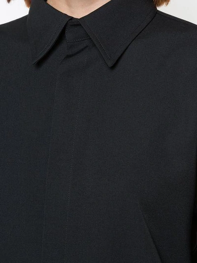Shop Yohji Yamamoto Concealed Front Coat