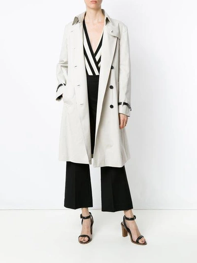 Shop Andrea Marques Classic Trench Coat - Areia