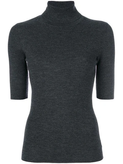 Shop Theory Short-sleeve Jumper In Grey
