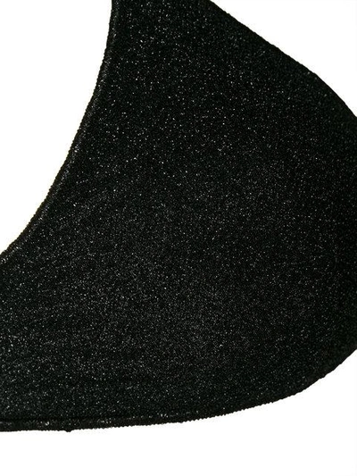 Shop Oseree Metallic Thread Bikini In Black