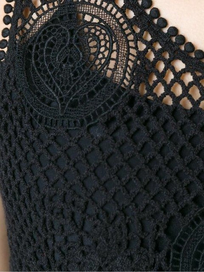 Shop Chloé Sleeveless Crochet Top - Black