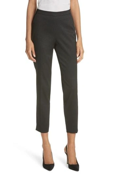 Shop Ted Baker Textured Tailored Crop Pants In Black