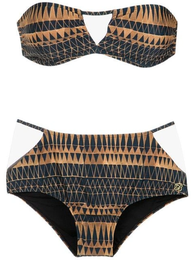 Shop Brigitte Printed Bikini Set - Black