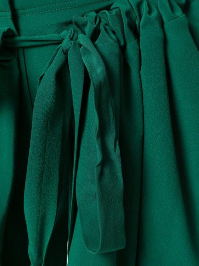 Shop Stella Mccartney Ruffle Trim Trousers In Green