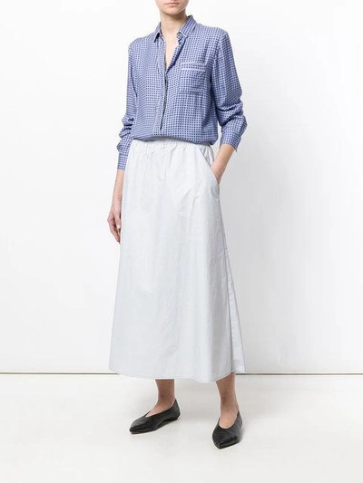 Shop Walk Of Shame High-waisted Full Midi Skirt In Blue
