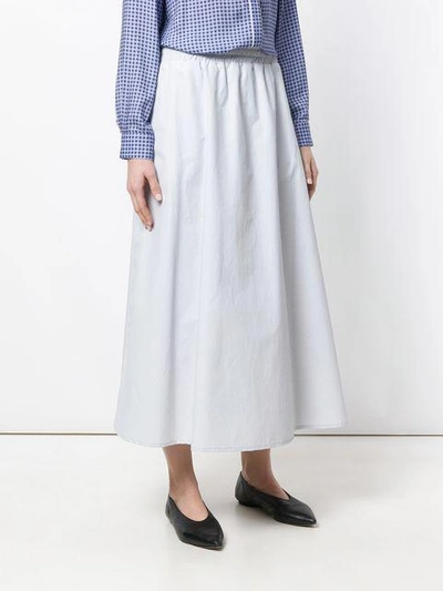 Shop Walk Of Shame High-waisted Full Midi Skirt In Blue