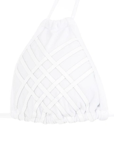 Shop Amir Slama Panelled Bikini Set In White