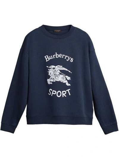 Shop Burberry Reissued 1987 Sweatshirt In Blue