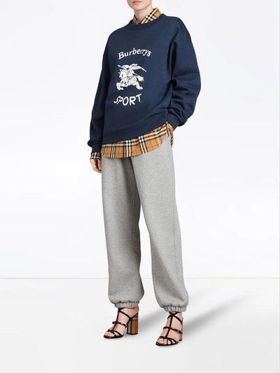 Shop Burberry Reissued 1987 Sweatshirt In Blue