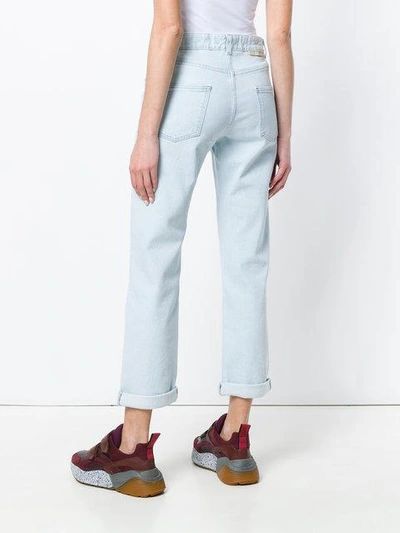 Shop Stella Mccartney Cropped Boyfriend Jeans - Blue