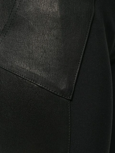 Shop Plein Sud Panelled Skinny Trousers In Black