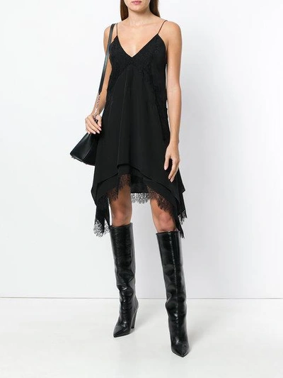 Shop Iro Lace Trim Dress - Black