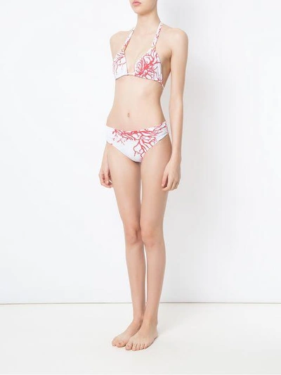 Shop Brigitte Coral Bikini Set In White
