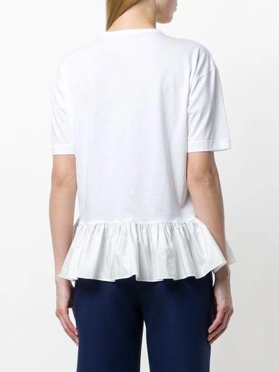 Shop Stella Mccartney Ruffle Trim T-shirt - White