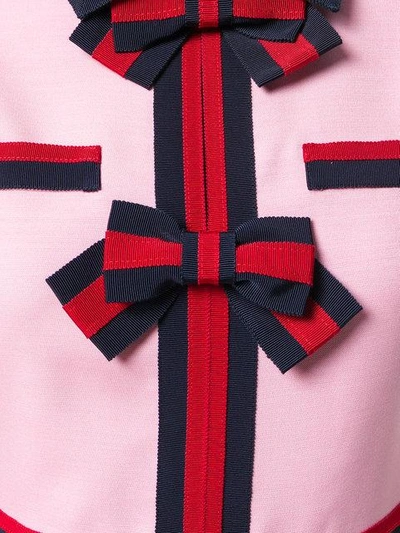 Shop Gucci Bow Detailed Dress In Pink