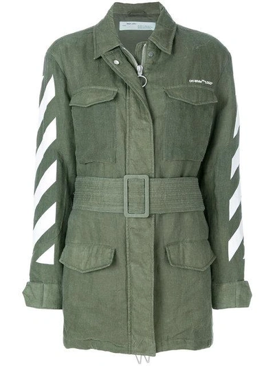 Shop Off-white Military Jacket - Green