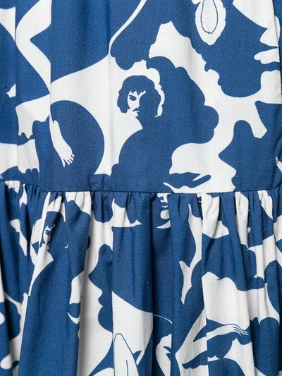 Shop La Doublej Faces Print Skirt In Blue