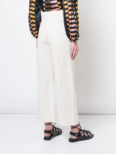 Shop Apiece Apart Ankle Grazer Trousers In White