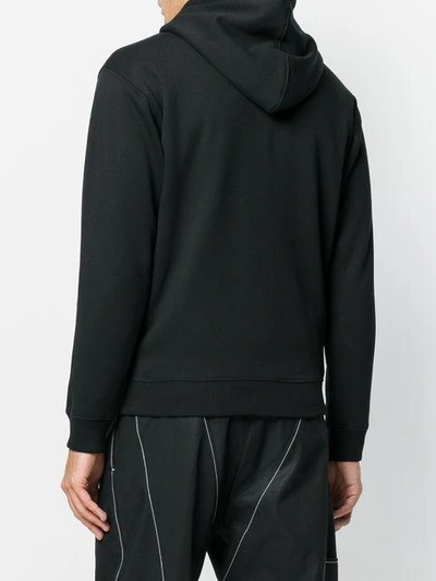 Shop Alyx Printed Zipped Hoodie In Black