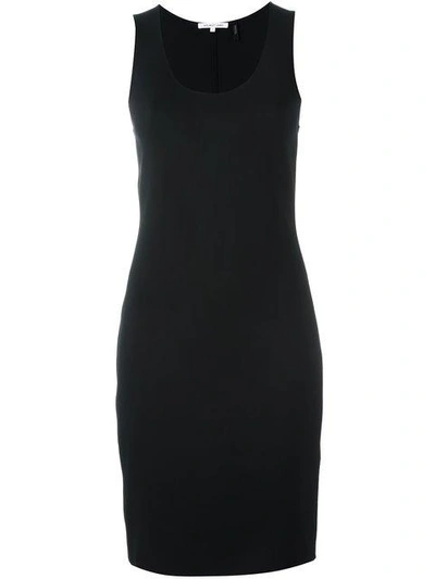Shop Helmut Lang Sleeveless Jersey Dress - Black