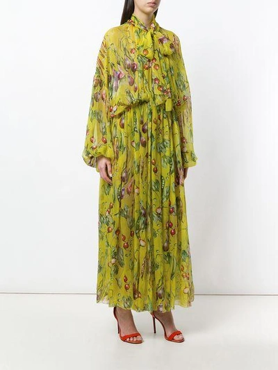Shop Dolce & Gabbana Vegetables Print Maxi Dress