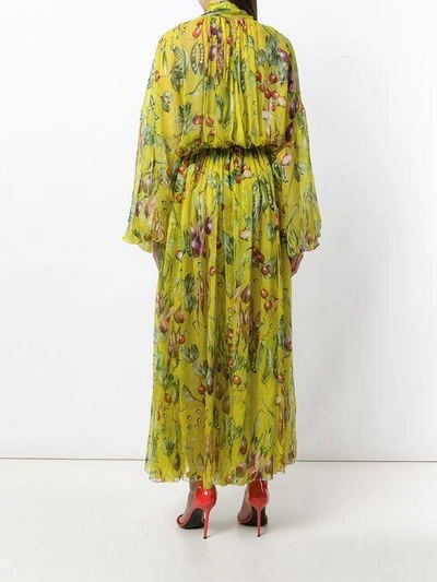 Shop Dolce & Gabbana Vegetables Print Maxi Dress