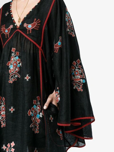 Vita Kin Black Happy Flowers Midi Dress In Black