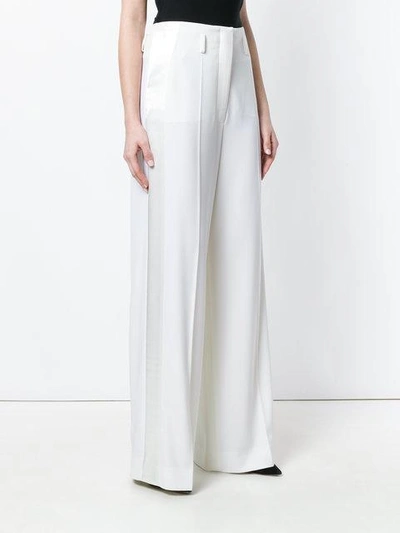 Shop Lanvin Palazzo Trousers In 03 Ivory