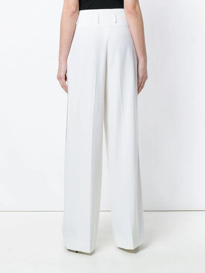 Shop Lanvin Palazzo Trousers In 03 Ivory