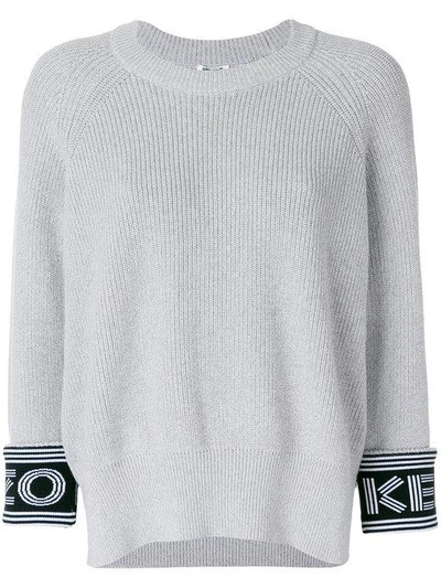 Shop Kenzo Logo Cuff Sweater