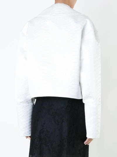 Shop Yang Li Cropped Jacket - White