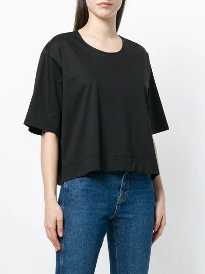 Shop C.t.plage Loose Fit Cropped T-shirt In Black