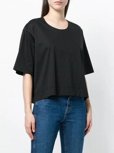 C.t.plage Loose Fit Cropped T-shirt In Black